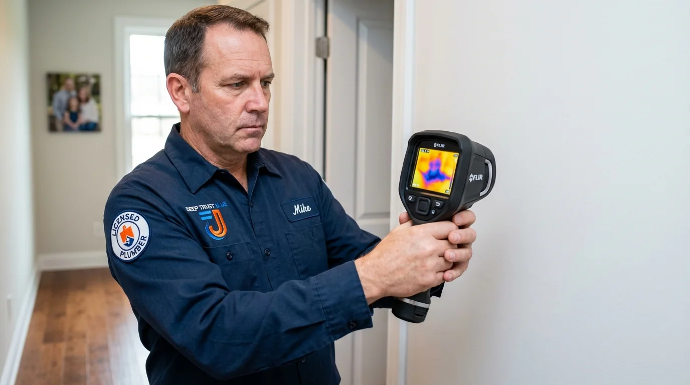 Thermal imaging leak detection by Johns Plumbing LLC in Farwell